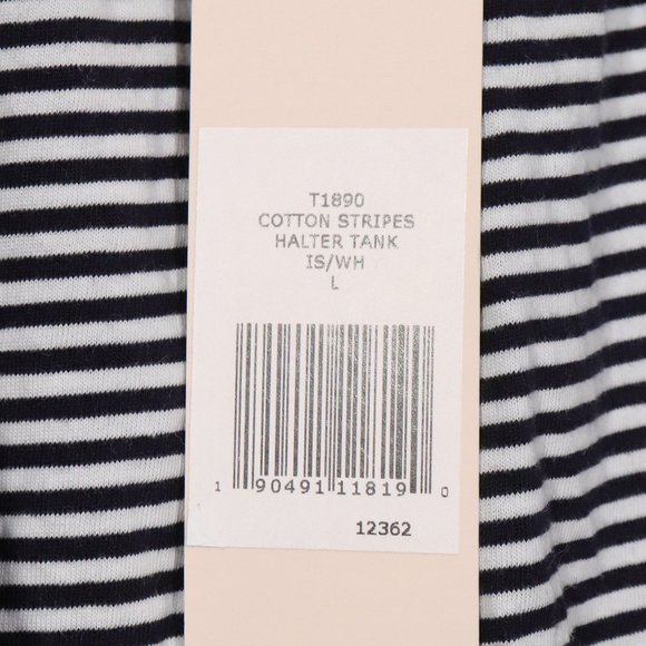 NWT Eberjey Cotton Stripes Halter Tank Size Large - Picture 9 of 10